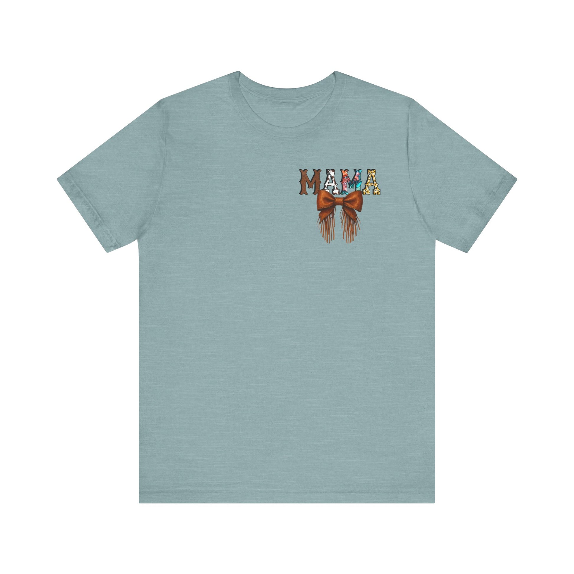 Western Mama Unisex Tee with Turquoise and Sunflower Design
