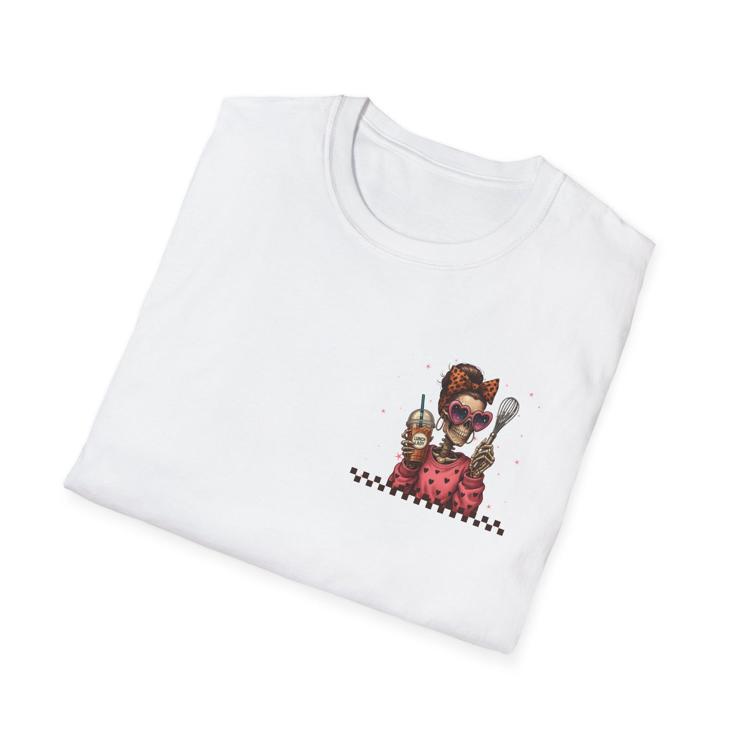 Lunch Lady Unisex T-Shirt - Running on Iced Coffee & School Lunch Schedules