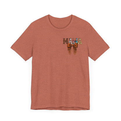 Western Mama Unisex Tee with Turquoise and Sunflower Design
