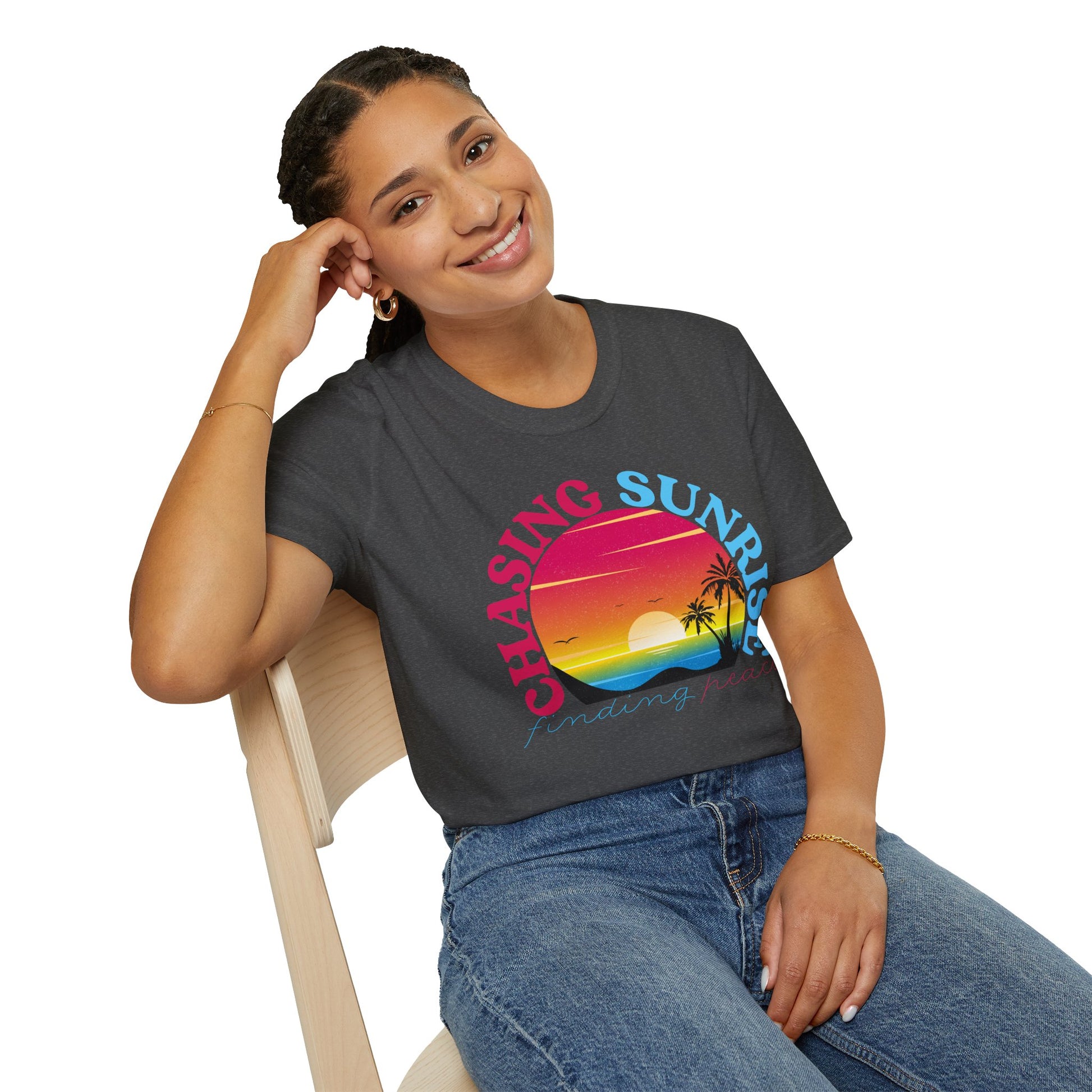 Chasing Sunrise, Finding Peace Unisex T-Shirt