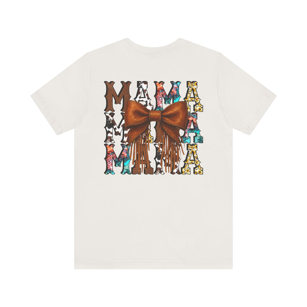 Western Mama Unisex Tee with Turquoise and Sunflower Design