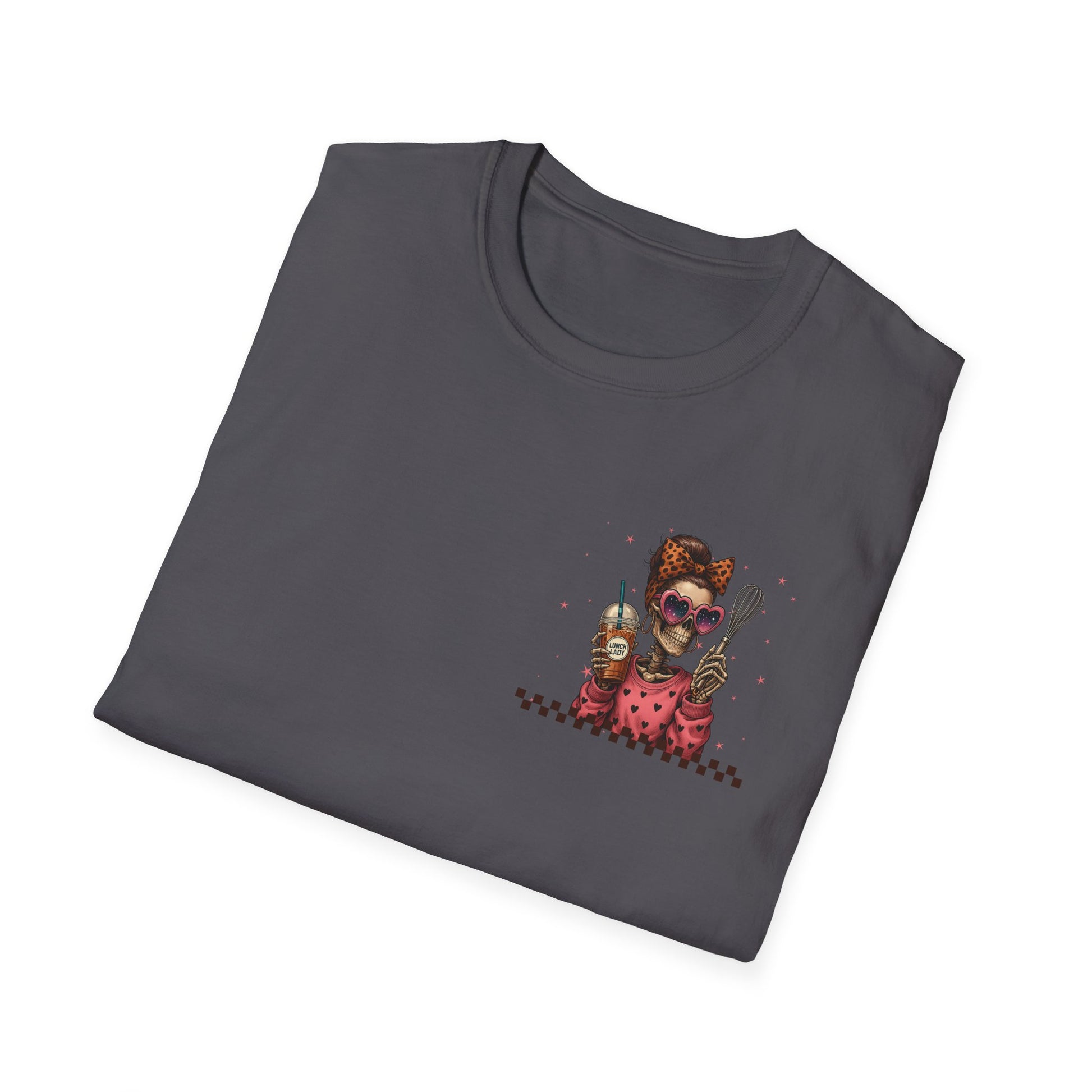 Lunch Lady Unisex T-Shirt - Running on Iced Coffee & School Lunch Schedules
