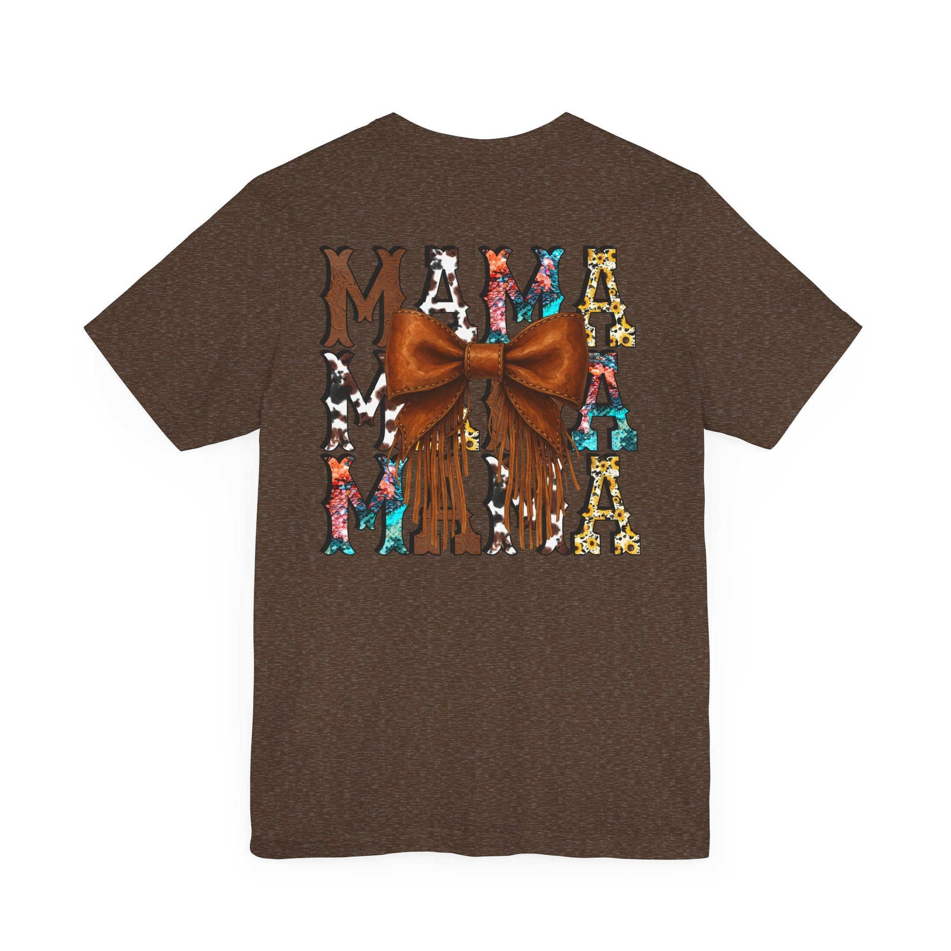 Western Mama Unisex Tee with Turquoise and Sunflower Design