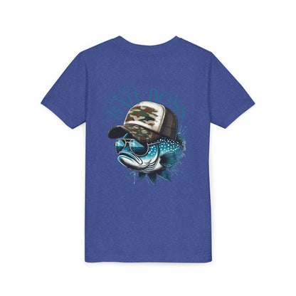 Kids Fishing Tee - CaffeinatedPlanner Family Exclusive Design: 'Bait Boss'