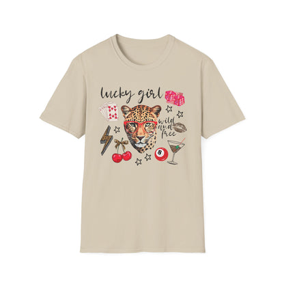 Leopard Lucky Girl T-Shirt