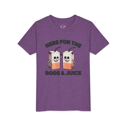 Kids Halloween T-Shirt - Here for the Boos  & Juice *Unisex tshirt*