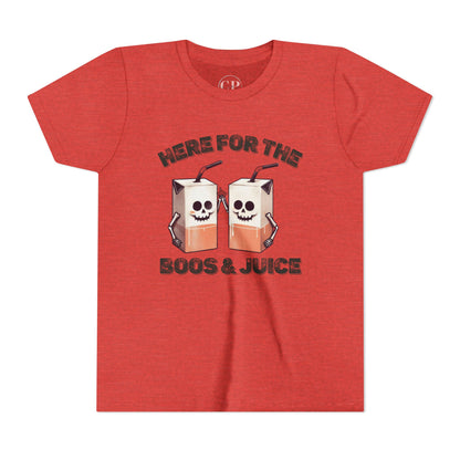 Kids Halloween T-Shirt - Here for the Boos  & Juice *Unisex tshirt*
