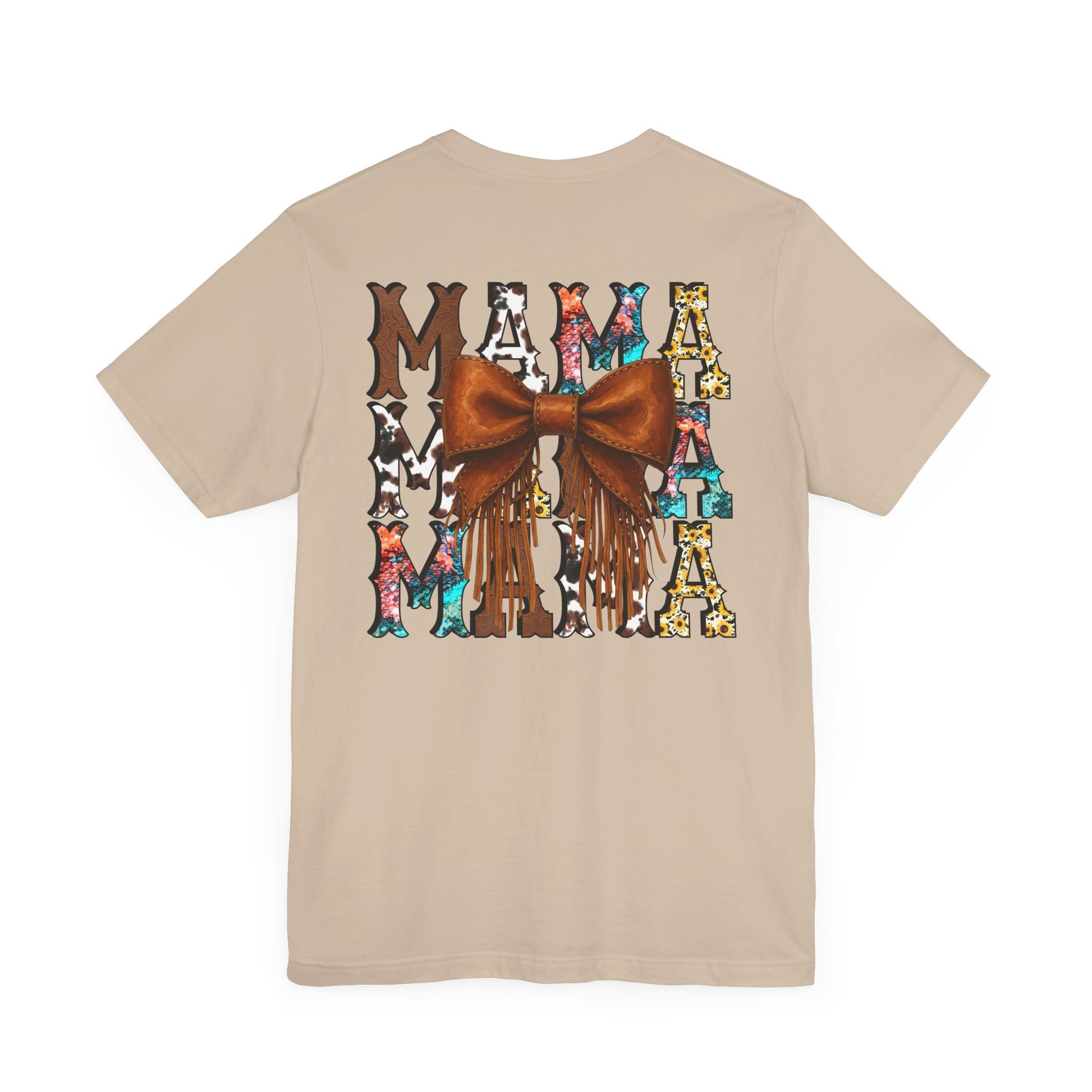 Western Mama Unisex Tee with Turquoise and Sunflower Design