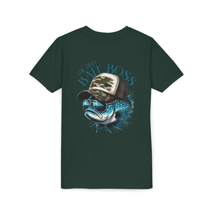 Kids Fishing Tee - CaffeinatedPlanner Family Exclusive Design: 'Bait Boss'