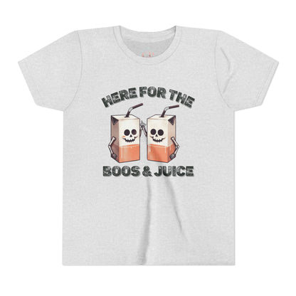 Kids Halloween T-Shirt - Here for the Boos  & Juice *Unisex tshirt*