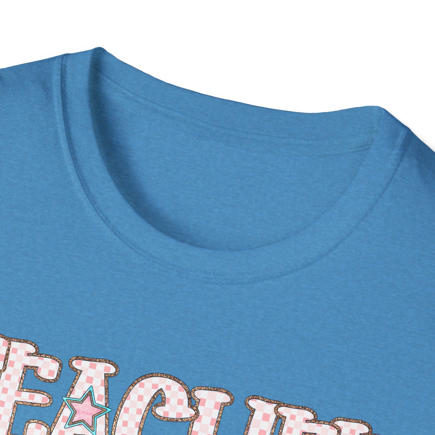 Teacher Checkered Glitter T-Shirt
