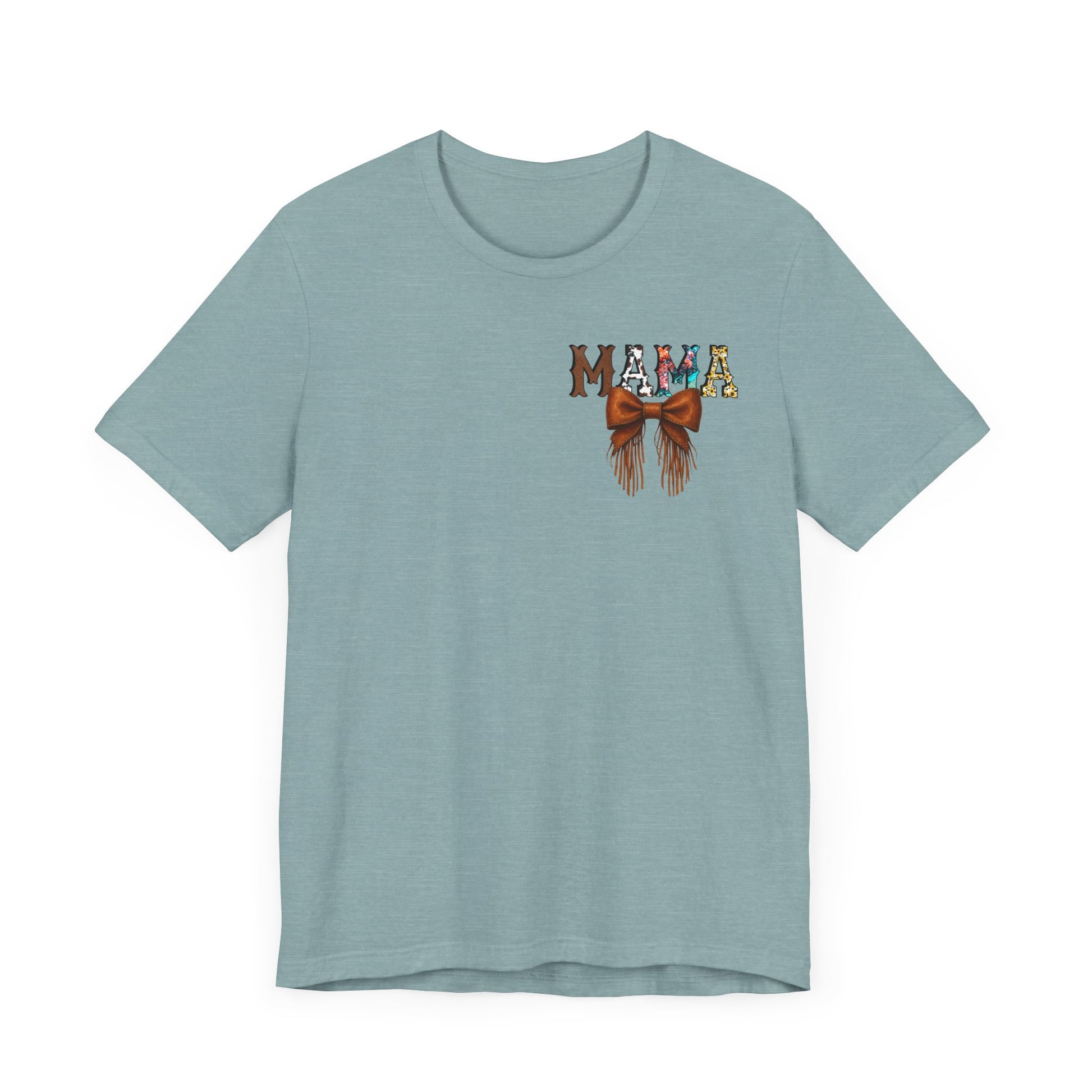 Western Mama Unisex Tee with Turquoise and Sunflower Design