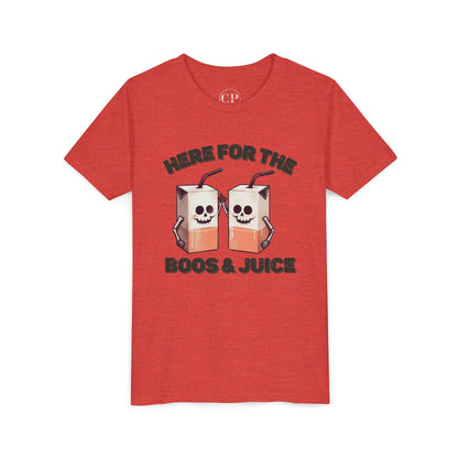 Kids Halloween T-Shirt - Here for the Boos  & Juice *Unisex tshirt*