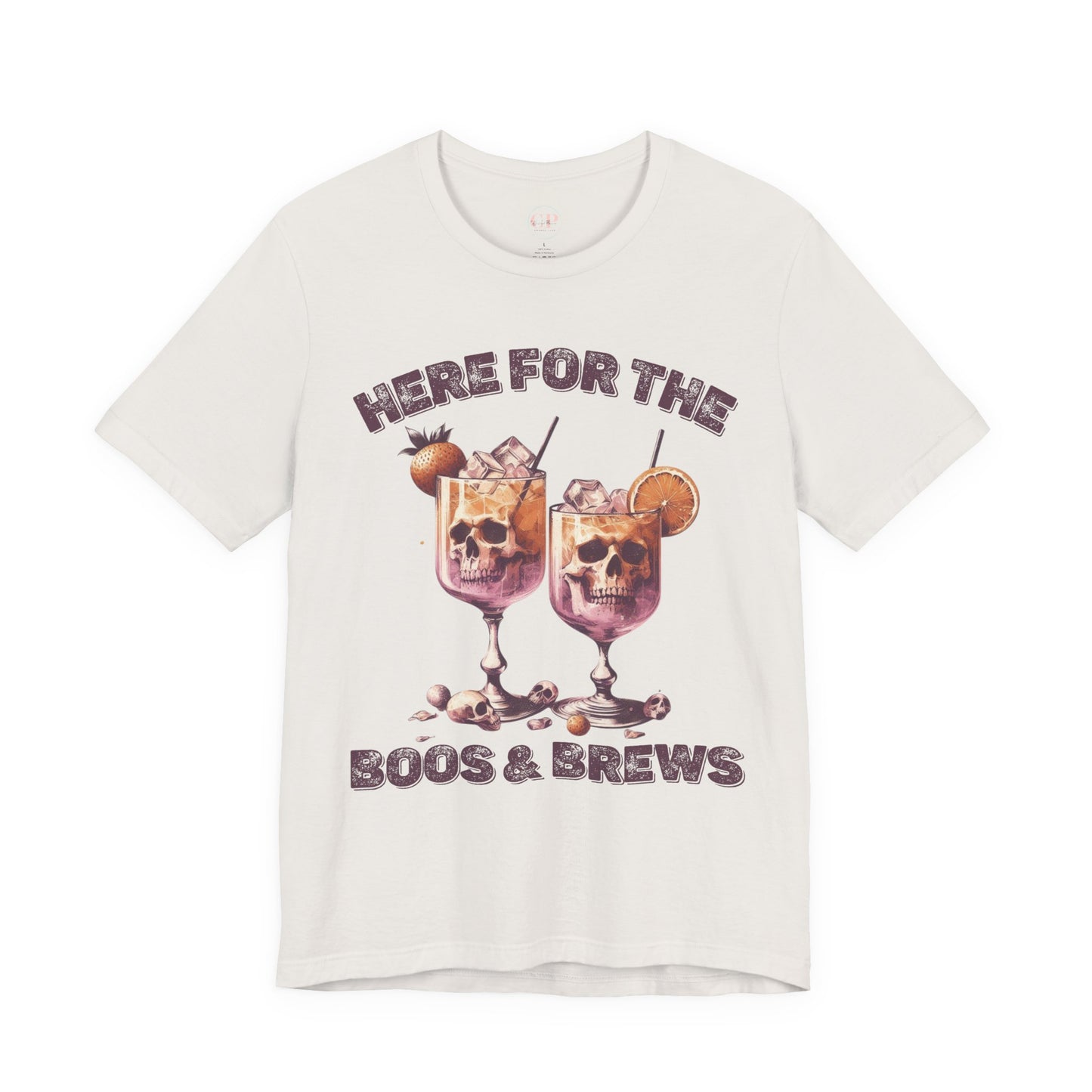 Halloween Skeleton Cocktails Tee - Here for the Boos and Brews *Unisex tee*