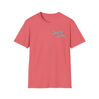 Lunch Lady Checkered Spades T-Shirt * Front and Back Design
