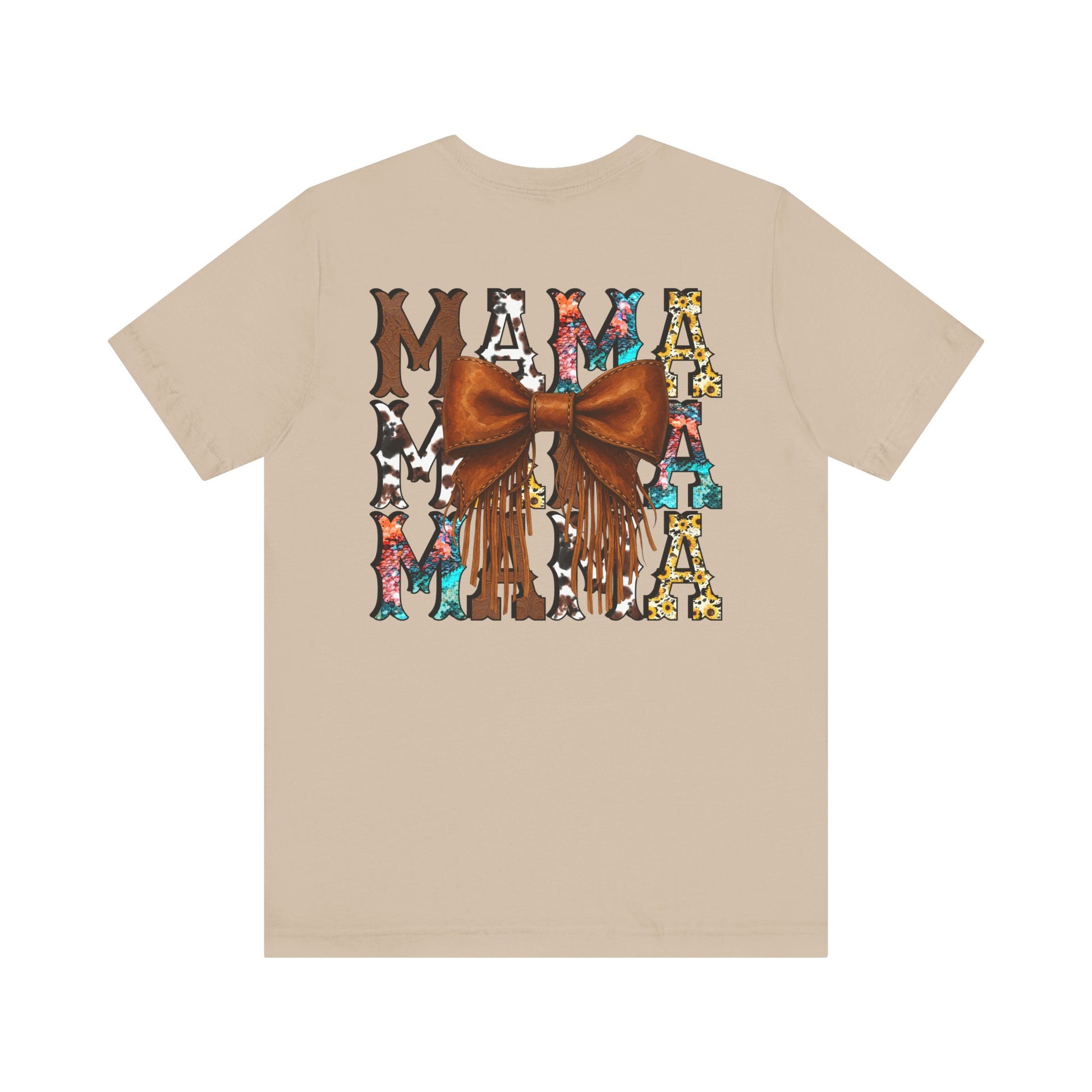 Western Mama Unisex Tee with Turquoise and Sunflower Design