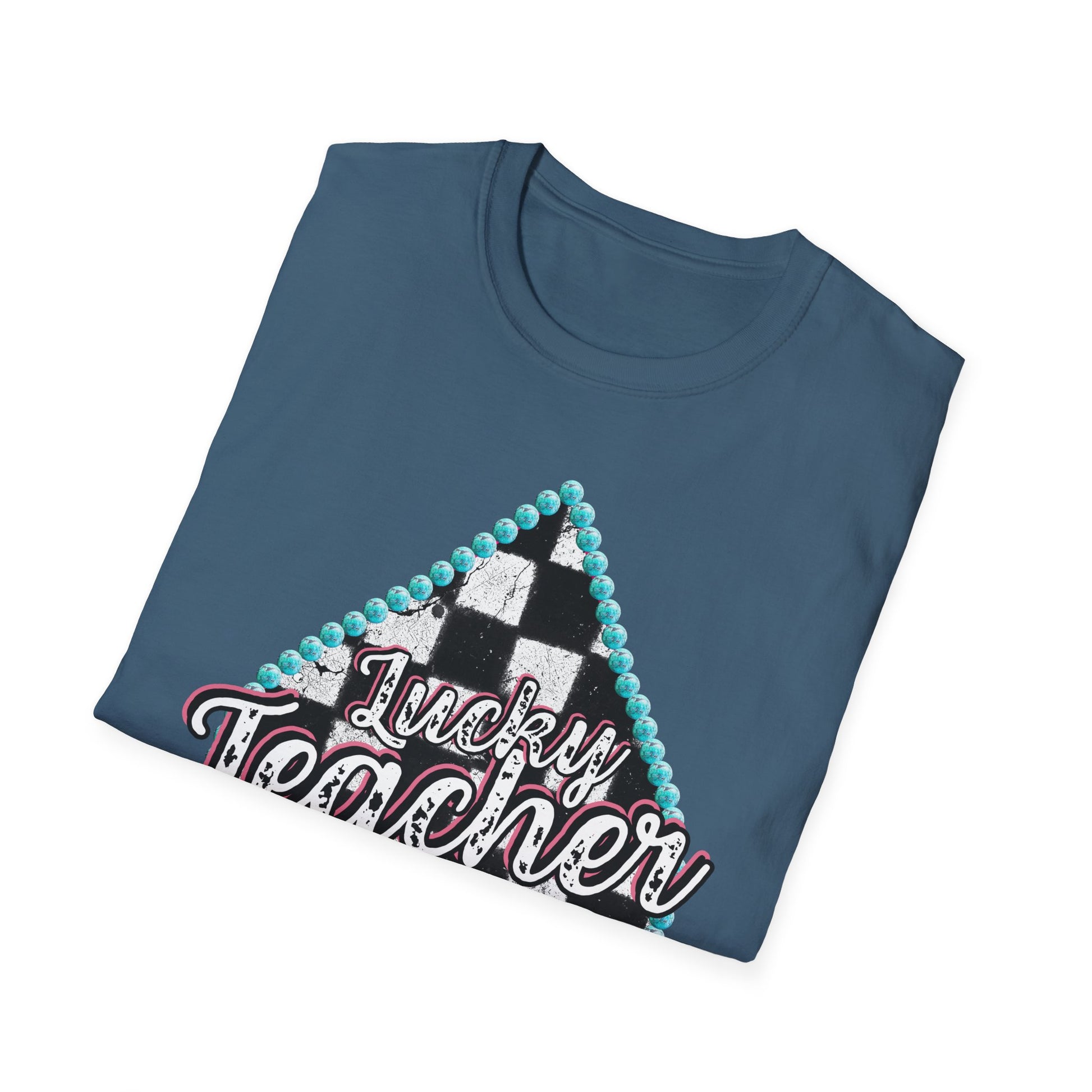 Teacher Checkered Spades T-Shirt