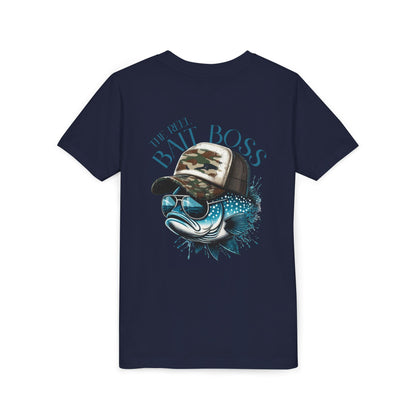 Kids Fishing Tee - CaffeinatedPlanner Family Exclusive Design: 'Bait Boss'