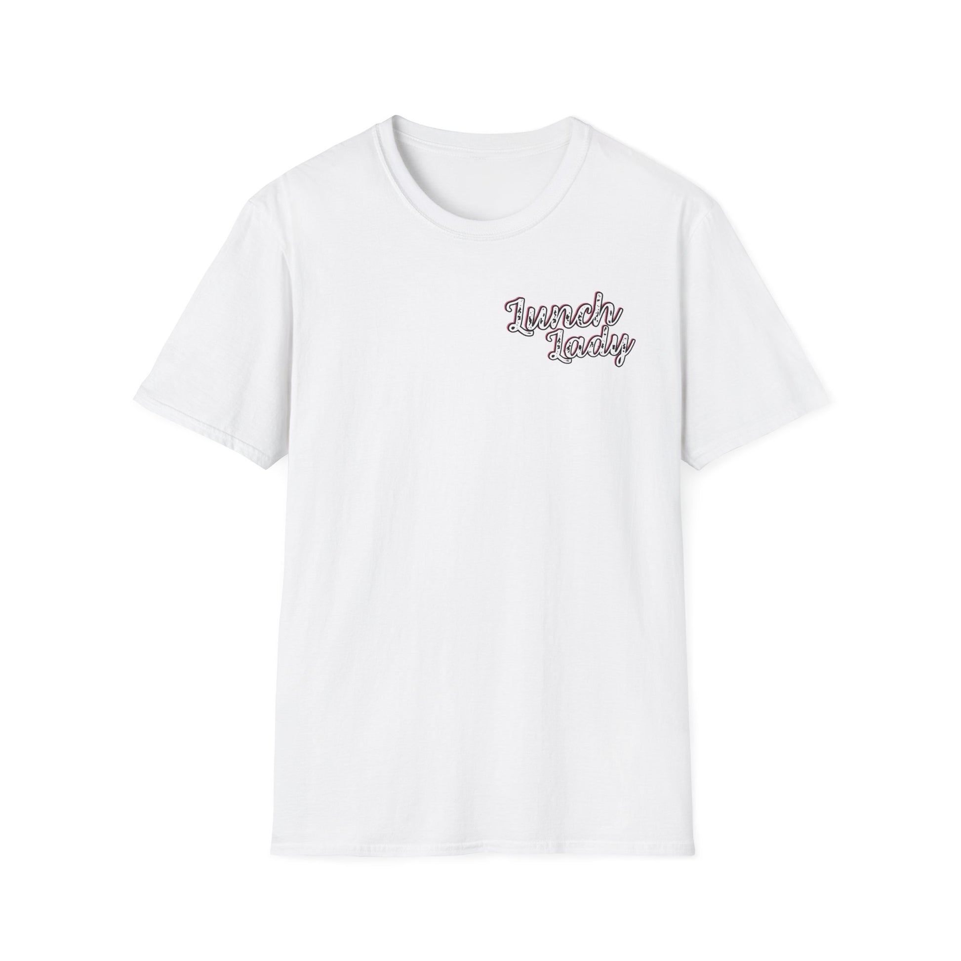Lunch Lady Checkered Spades T-Shirt * Front and Back Design