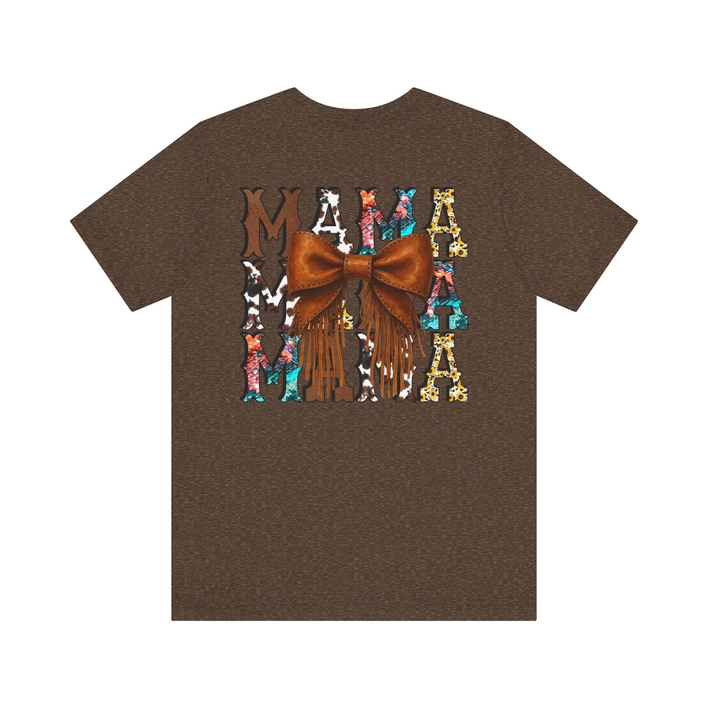 Western Mama Unisex Tee with Turquoise and Sunflower Design