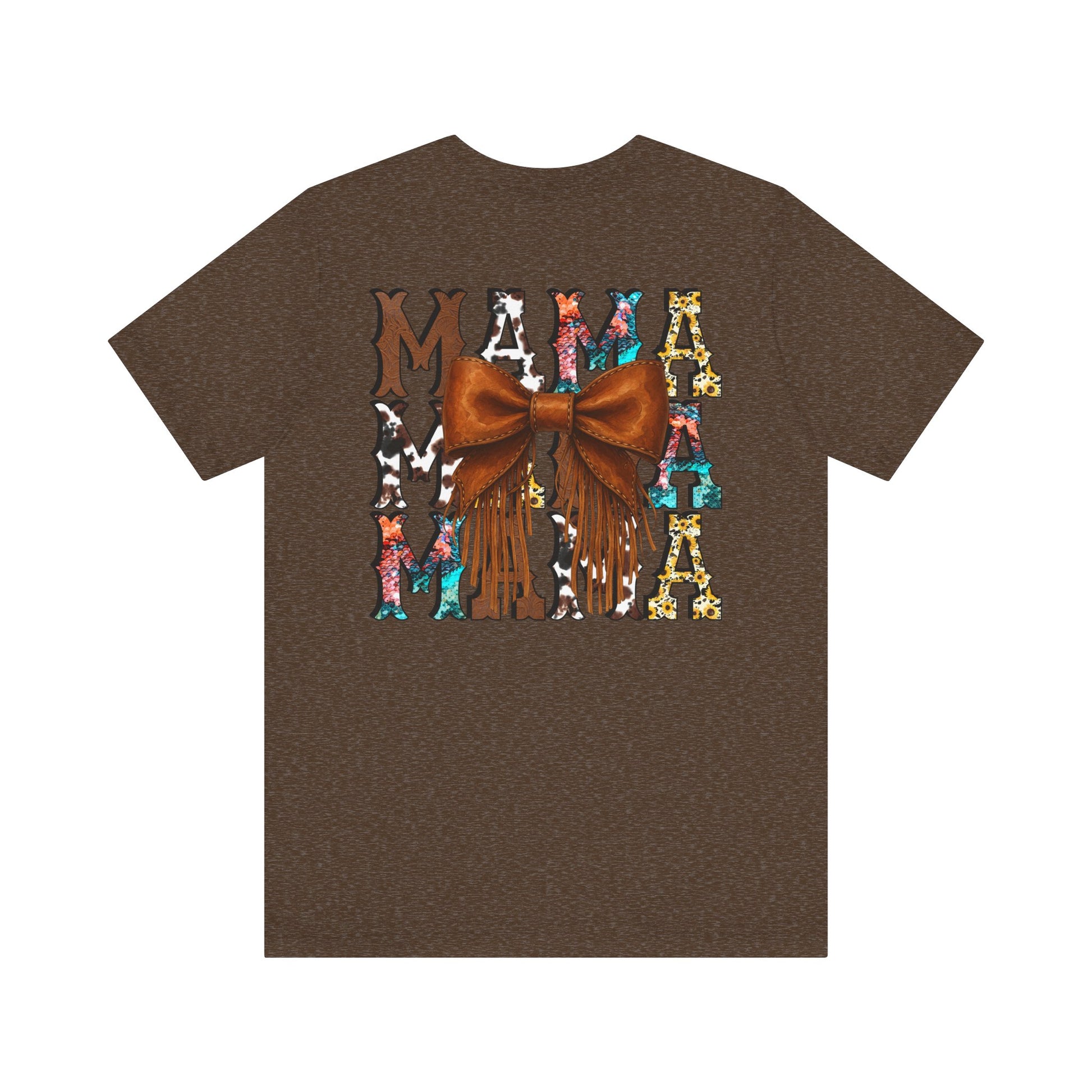 Western Mama Unisex Tee with Turquoise and Sunflower Design