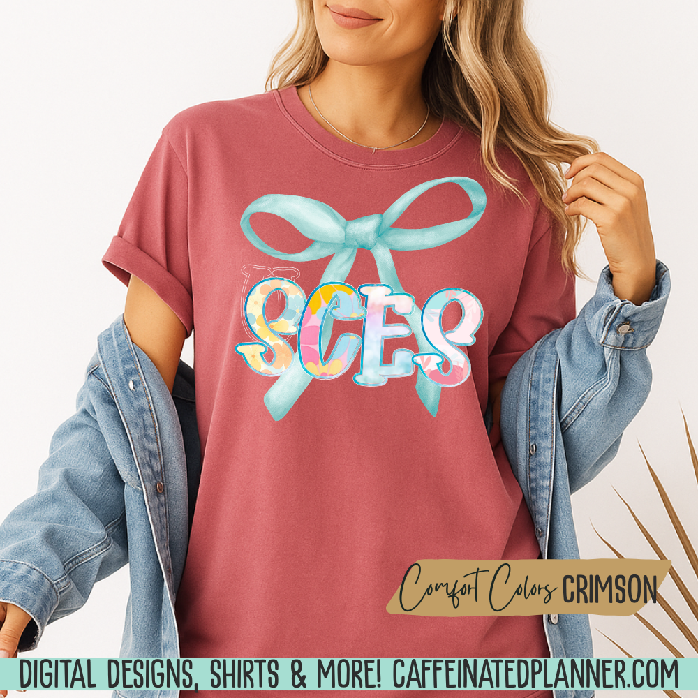 CUSTOM School TShirt, Bow // ADULT
