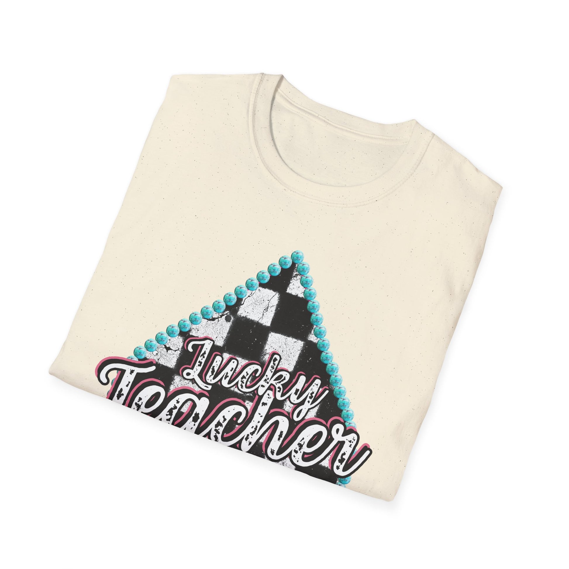 Teacher Checkered Spades T-Shirt