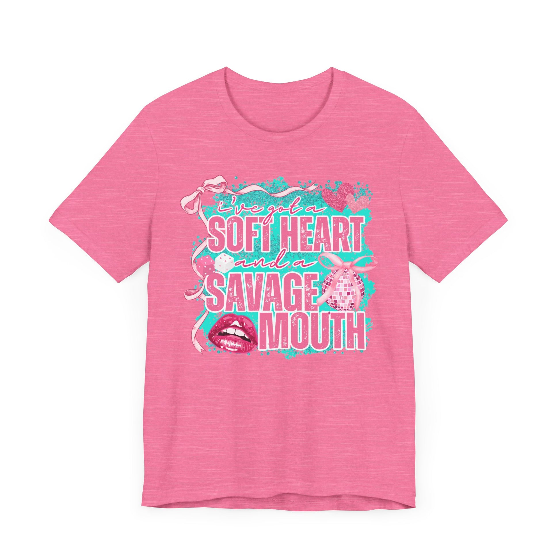Savage Mouth Graphic Tee - Soft Hearted Apparel, Unisex T-Shirt, Trendy Casual Wear, Fun Gift for Friends, Statement Top