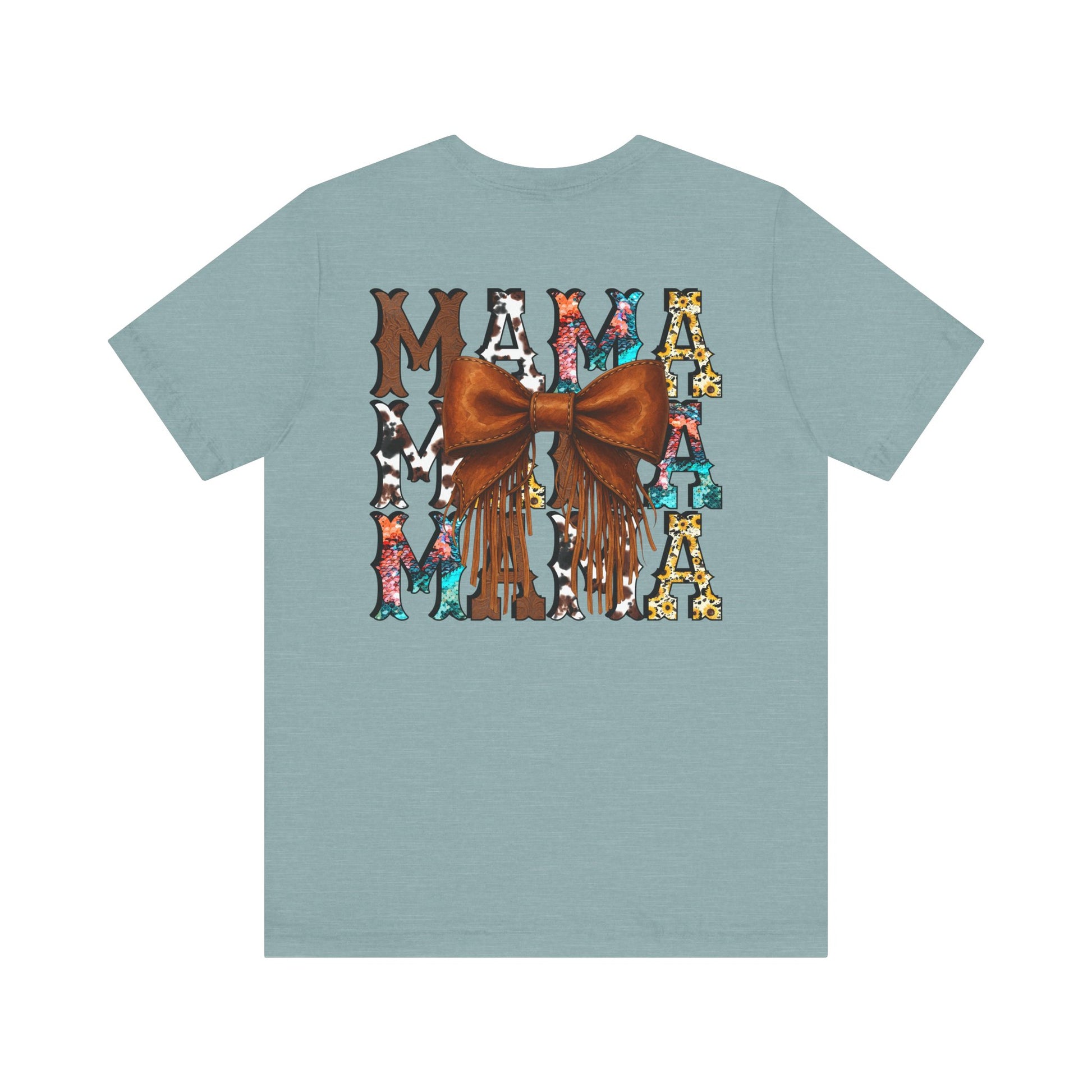 Western Mama Unisex Tee with Turquoise and Sunflower Design
