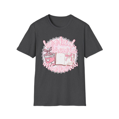 Booked Brewed Unisex T-Shirt for Book Lovers