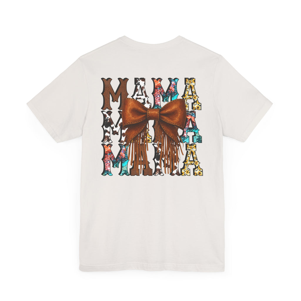 Western Mama Unisex Tee with Turquoise and Sunflower Design