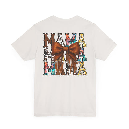 Western Mama Unisex Tee with Turquoise and Sunflower Design