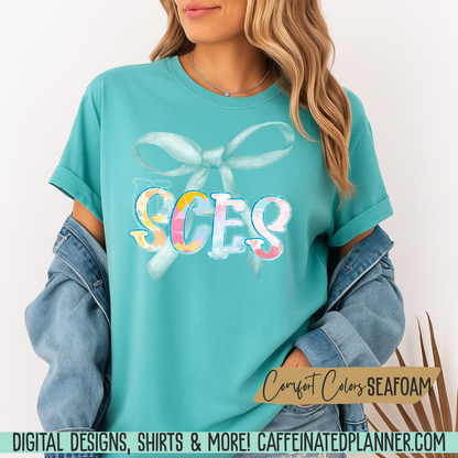 CUSTOM School TShirt, Bow // ADULT