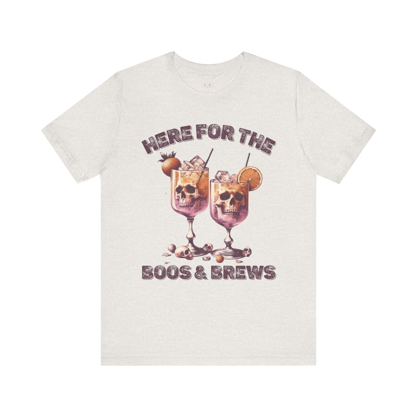 Halloween Skeleton Cocktails Tee - Here for the Boos and Brews *Unisex tee*