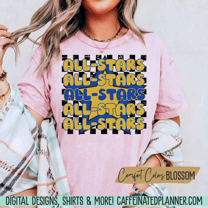 CUSTOM School TShirt, Checkered Focus // ADULT