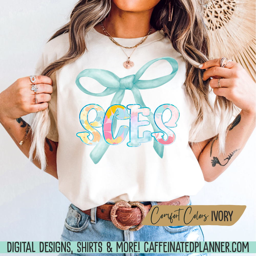 CUSTOM School TShirt, Bow // ADULT