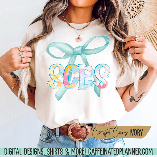 CUSTOM School TShirt, Bow // ADULT