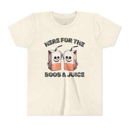 Kids Halloween T-Shirt - Here for the Boos  & Juice *Unisex tshirt*