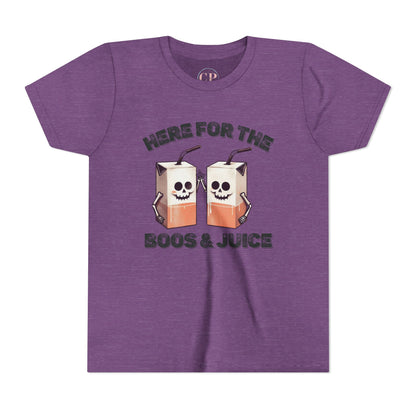 Kids Halloween T-Shirt - Here for the Boos  & Juice *Unisex tshirt*