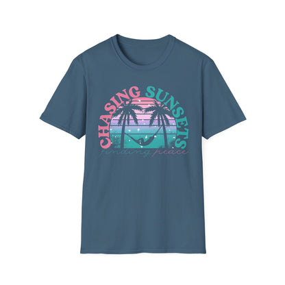 Chasing Sunsets, Finding Peace Unisex T-Shirt