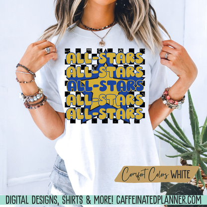 CUSTOM School TShirt, Checkered Focus // ADULT