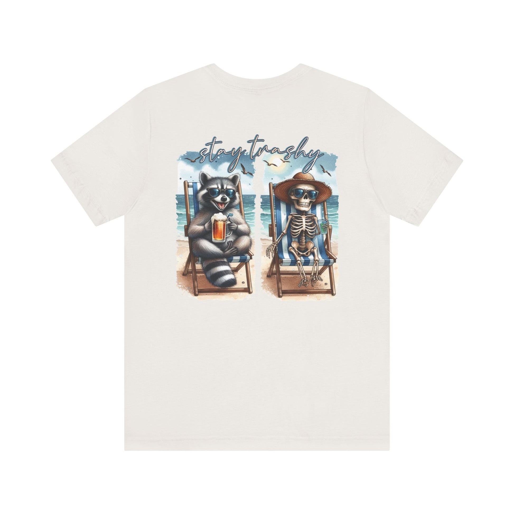Stay Trashy Raccoon and Skeleton Beach