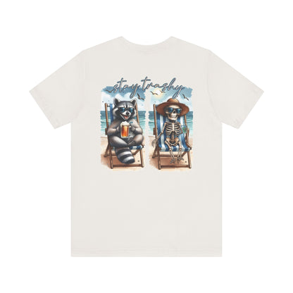 Stay Trashy Raccoon and Skeleton Beach