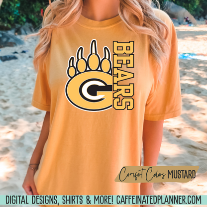 CUSTOM School TShirt, Mascot & Varsity Lettering TShirt // ADULT