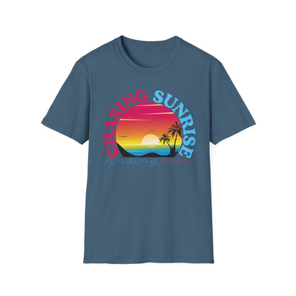 Chasing Sunrise, Finding Peace Unisex T-Shirt