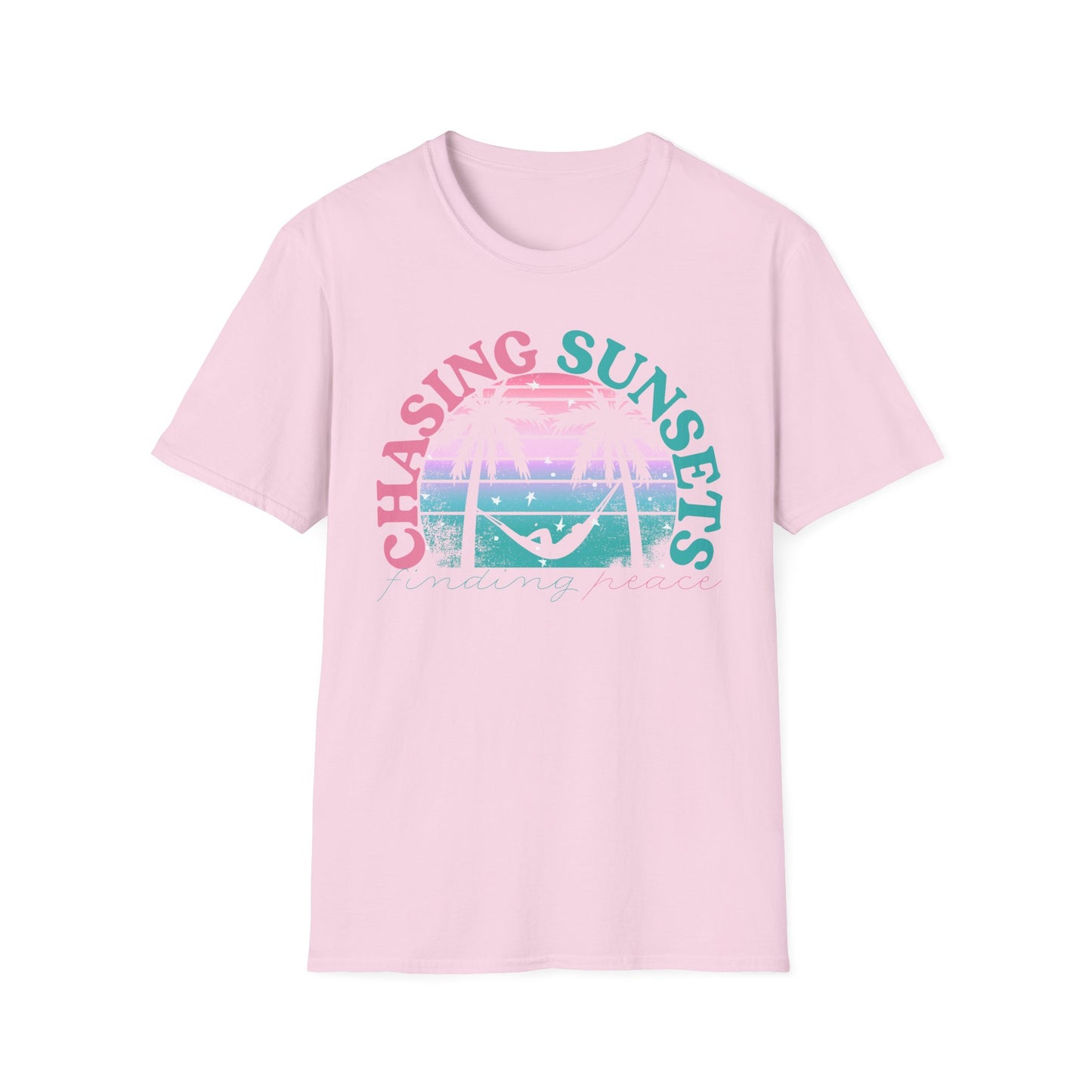 Chasing Sunsets, Finding Peace Unisex T-Shirt