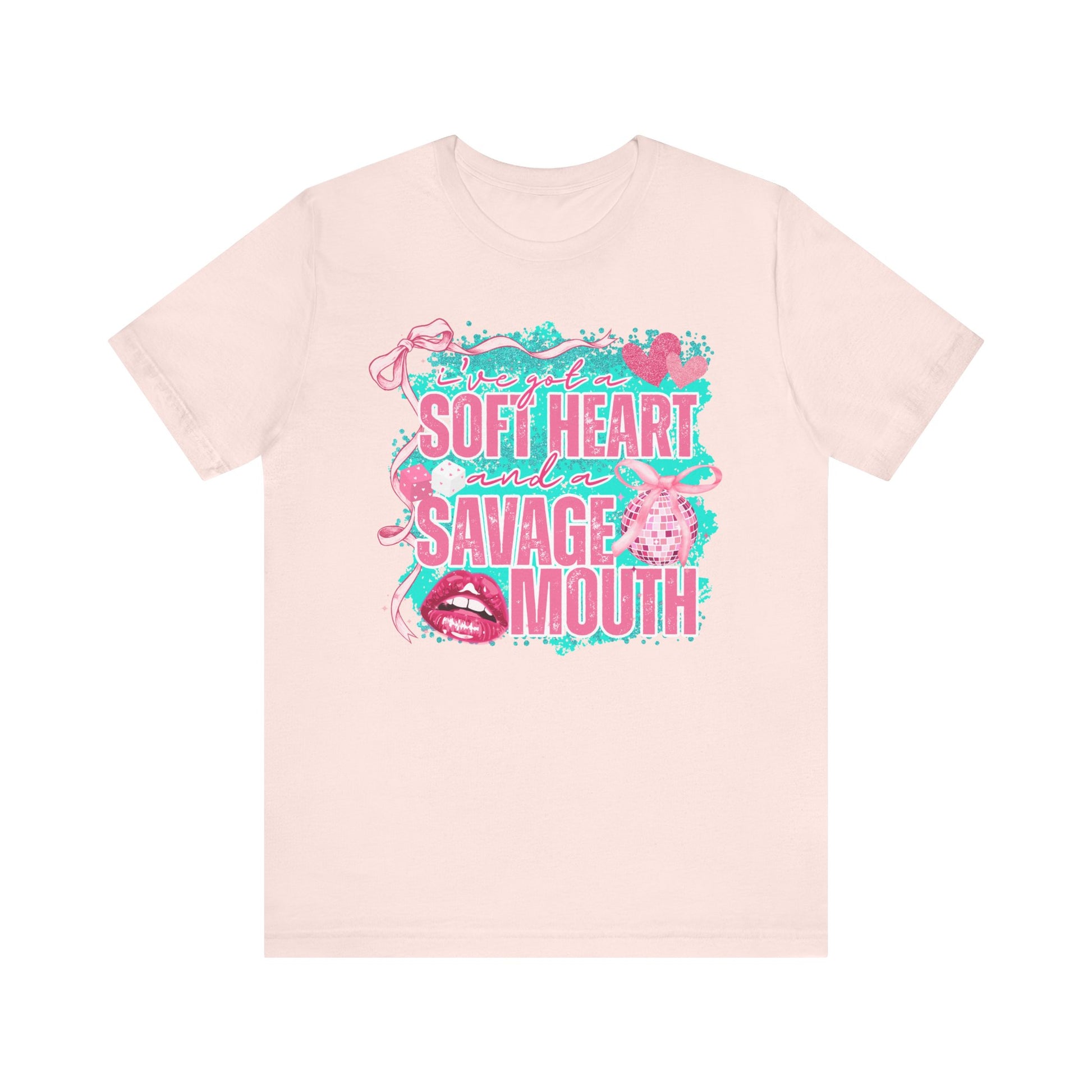 Savage Mouth Graphic Tee - Soft Hearted Apparel, Unisex T-Shirt, Trendy Casual Wear, Fun Gift for Friends, Statement Top