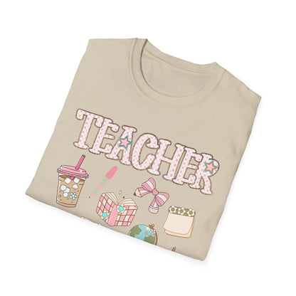 Teacher Checkered Glitter T-Shirt