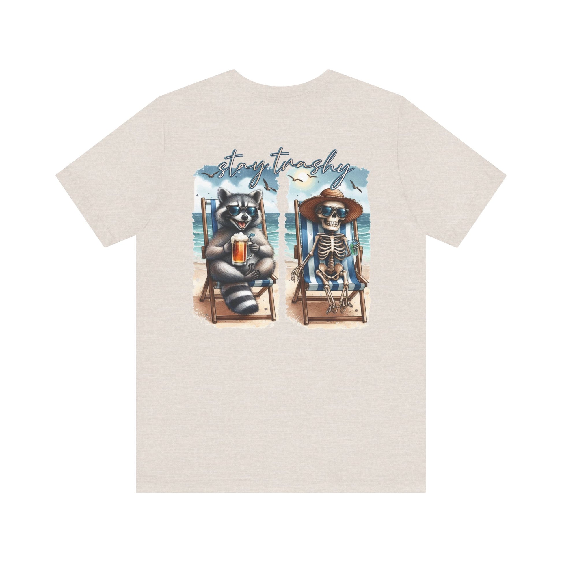 Stay Trashy Raccoon and Skeleton Beach