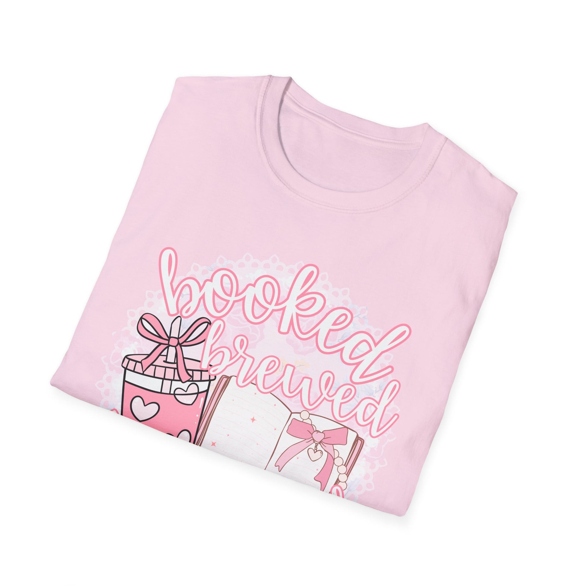 Booked Brewed Unisex T-Shirt for Book Lovers